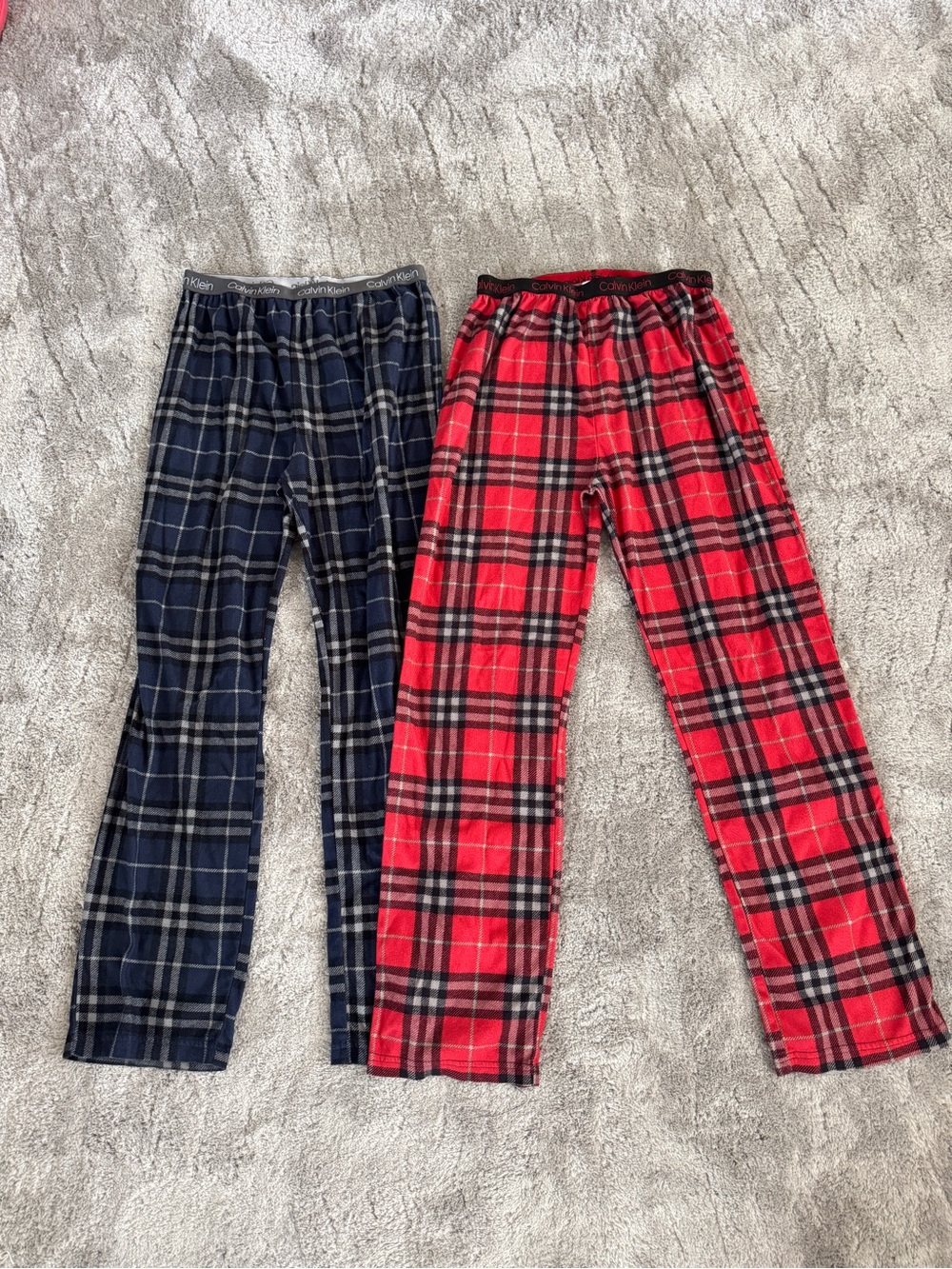 Calvin Klein Red & Blue Plaid Pajama Pants Set